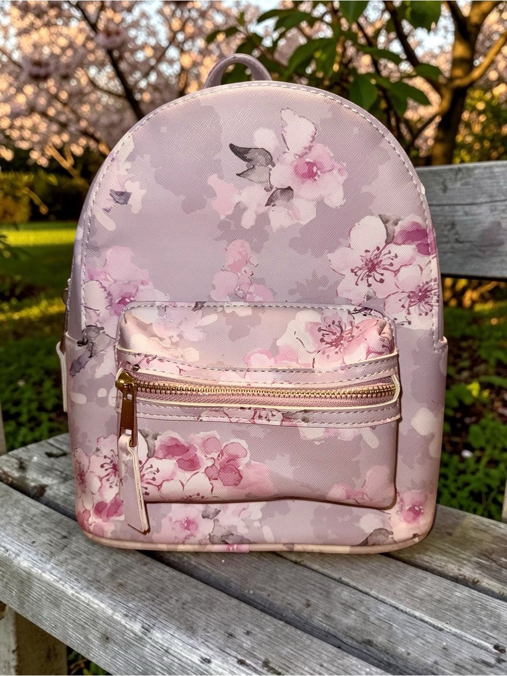 Pastel Floral Mini Backpack | Under One Sky Small Backpack Purse | Lavender Pink